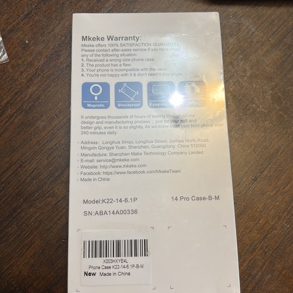 Bundle with this symbol 🍒 at 5 for $25. Mkeke magnetic clear phone case 14Pro. - Picture 3 of 8